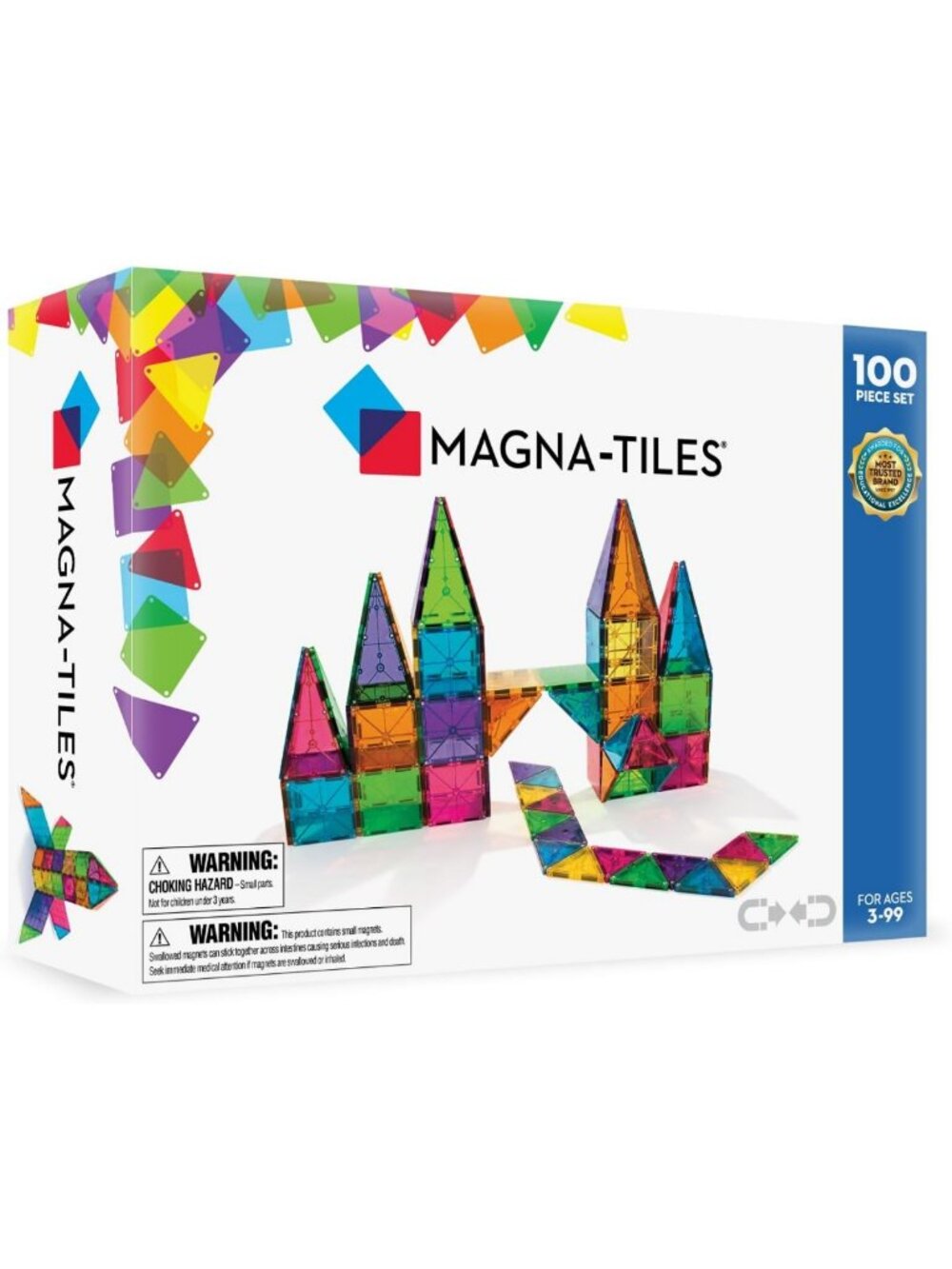100-Piece Magnetic Building Tiles Set | Classic Construction Toy for Creative